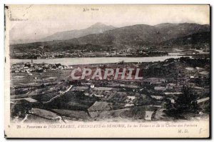 Old Postcard Panorama of Hondarribia Hendaye Behobie Ue Pheasant and Chain of