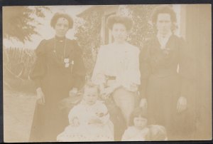 Ancestors Postcard - Family History -Group of Ladies and Children  MB443