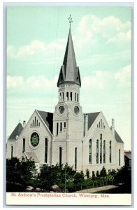c1905 St. Andrew's Presbyterian Church Winnipeg Manitoba Canada Postcard