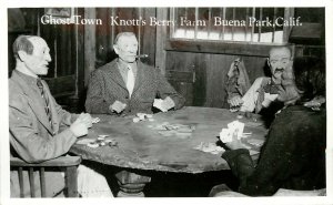 RPPC Postcard Knott's Berry Farm Ghost Town Poker Card Players at Table