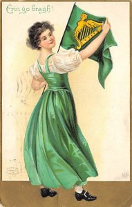 Artist Ellen Clapsaddle Saint Patrick's Day 1909 small crease, postal marking...