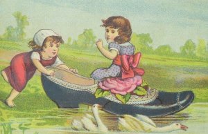 New York Millinery Store, Fort Scott, Kansas Victorian Trade Card P114