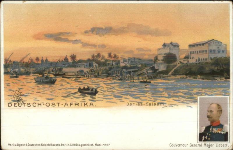 Deutsch Ost Afrika Dar Es Salaam Tanzania General Major Liebert c1900 Postcard