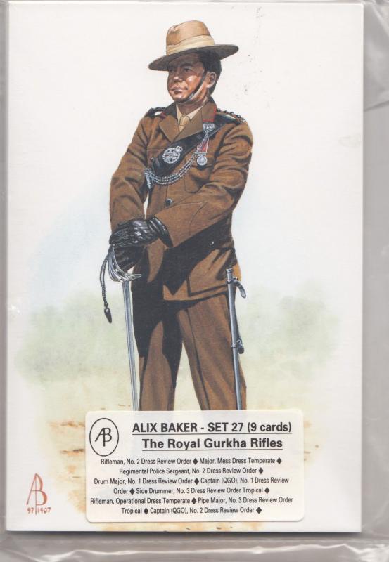 The Royal Gurkha Rifles Uniform 9x Military Postcard Set New