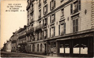 CPA CLICHY La Rue d'Alsace et l'Abside de la Chapelle (1322983)