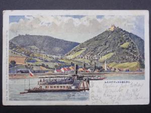 Austria MOUNT LEOPOLDSBERG, VIENNA showing Paddle Steamer c1903 UB