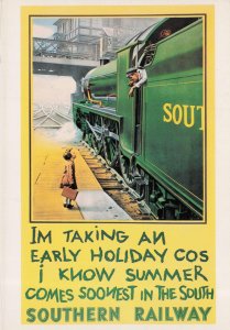 Southern Railways WW2 Summer Holiday Advertising Poster Postcard