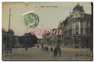 Old Postcard Liege Avenue Rogier