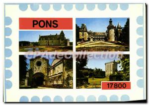 Postcard Modern Pons Hotel De Ville The Old Chapel of St Gilles Castle usson