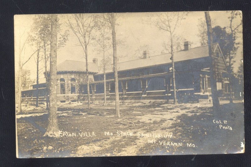 RPPC MOUNT MT VERNON MISSOURI STATE SANITORIUM VILLA REAL PHOTO POSTCARD