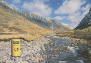 Stress Free Litter Bin in Scotland Scottish Holiday Advertising Postcard