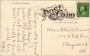 Vtg Evanston IL Orrington Lunt Library Northwestern University 1910s Postcard