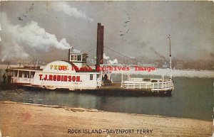 Rock Island-Davenport Ferry Company, Steamer T.J. Robinson, 1908 PM