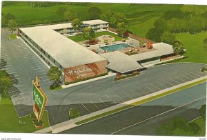 LONDON, Ontario, Canada, 1950-60s; Bird's Eye View of Holiday Inn, Swimming Pool