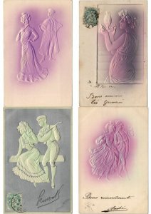 EMBOSSED GREETINGS FANTASY 500 Vintage Postcards Pre-1930 (L5075) PART II.