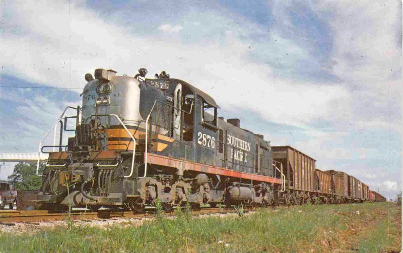 Southern Pacific 2876 Railroad Train Alco RSO Switcher Kemah Texas postcard