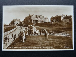 Scotland LOSSIEMOUTH Moray Golf Club House & Hotel ON THE TEE c1926 RP Postcard