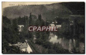 Old Postcard Clecy Bridge and Milling Vey