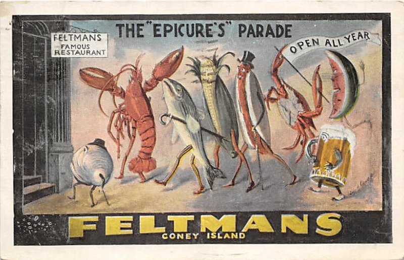 Feltmans, The Epicure's Parade Coney Island, NY, USA Amusement Park 1933 