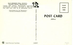 PA - Kaufman Station. Old Brown's Mill School