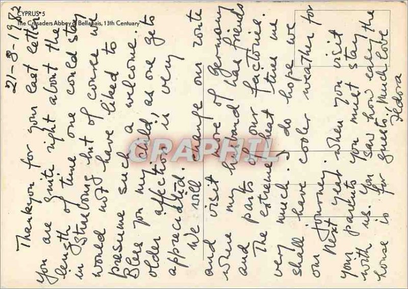 Postcard Modern Cyprus Abbey Bellabais 13 th Centuary