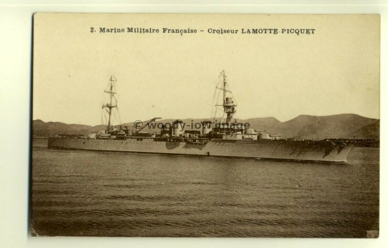 na0165 - French Navy Warship - Lamotte Picquet - postcard