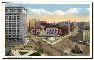 Postcard Old Campus Martius Detroit Mich