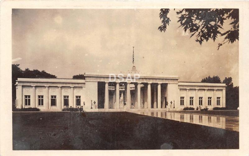 C32/ Niles Ohio Postcard Real Photo RPPC President McKinley Library