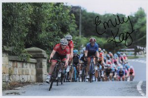 Emily Kay GB Cyclist 2016 Road Race Championships 12x8 Hand Signed Photo