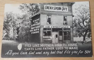 Postcard Greasy Spoon Caf� Pies Like Mother Tarts like father used to make