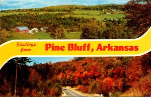 Arkansas Pine Bluff Greetings Country Scenes 1970