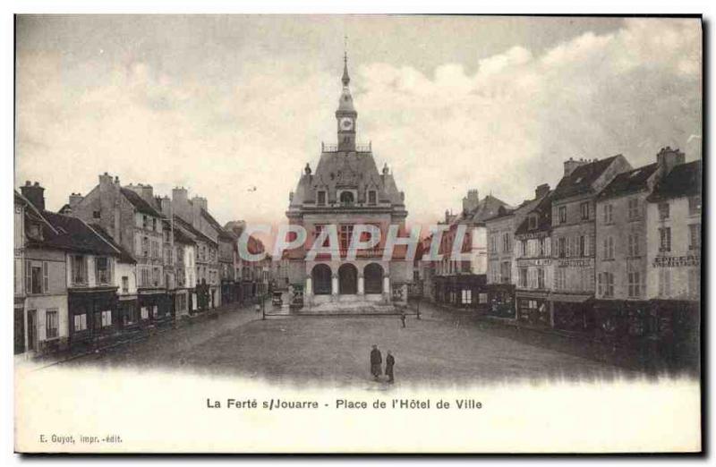 Old Postcard La Ferte Sous Jouarre Place De I & # 39Hotel Town