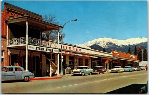 Weaverville CA-California, Main Street Classic Cars & Downtown Scene Postcard