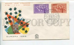 447999 FRANCE Council of Europe 1962 FDC Strasbourg European Parliament COVER