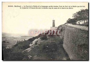 Old Postcard Belfort Tower Miotte and the Campaign