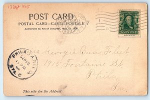 c1905 Atlantic City New Jersey Vintage Postcard St. Charles Newlin Haines Posted