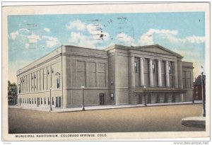 Municipal Auditorium, COLORADO SPRINGS, Colorado, PU-1926