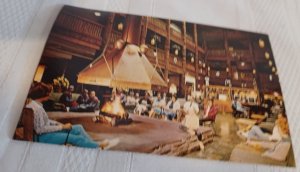 Lobby Many Glacier Hotel National Park Montana Postcard Colourpicture P69273