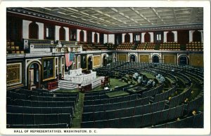 Hall of Representatives  Washington DC Postcard White Border