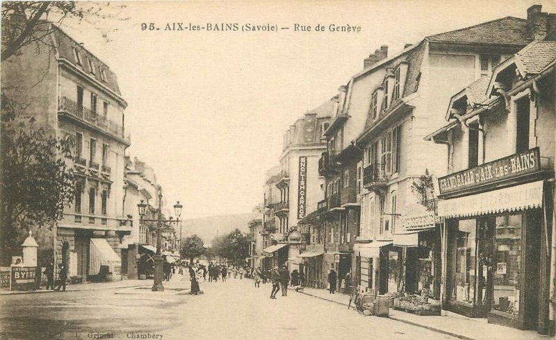 Postcard C-1910 France Rue de Geneve roadside 22-13764