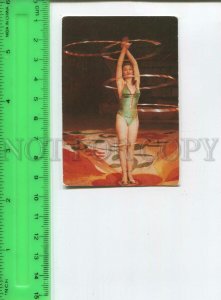 474454 USSR 1984 circus gymnast acrobat Kaseeva Original old Pocket CALENDAR