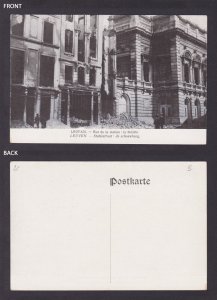 BELGIUM, Postcard, Leuven, Rue de la Station, TheTheater, WWI, Unposted