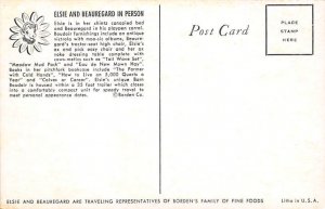 Elsie and Beauregard in Person Cow Postcard