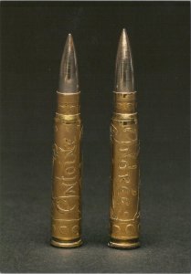 Military Postcard - Pair of Engraved Cartridges, Verdun Memorial RR23449