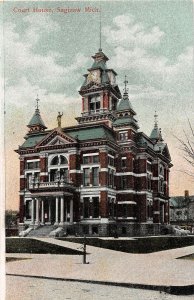 G30/ Saginaw Michigan Postcard c1910 Court House Building