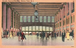 Vintage Postcard 1949 Arcade Convention Hall Asbury Park New Jersey Star Station