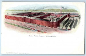 1905 Moline Illinois IL Vintage Postcard Wagon Company Factory Exterior Building