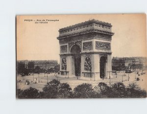 Postcard Arc de Triomphe de l Etoile Paris France