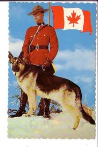 Greetings from Port Dover, Ontario ,Royal Canadian Mounted Police RCMP Dog, Flag