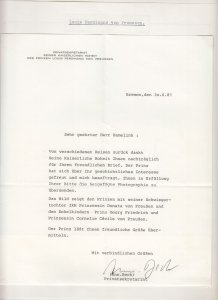 Prince Louis Ferdinand von Preussen Original Autographs, Royalty Germany (L6435)